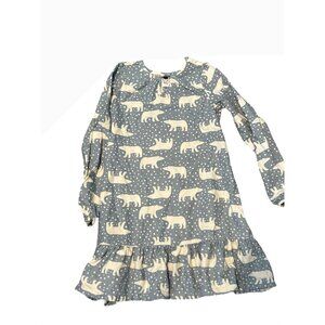HANNA ANDERSON SIZE 10 POLAR BEAR Kids Holiday Flannel Nightgown